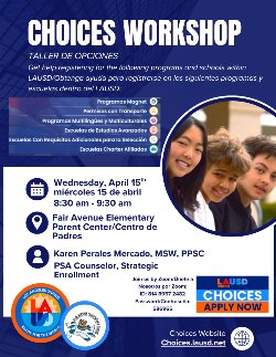 CHOICES Bilingual Flyer